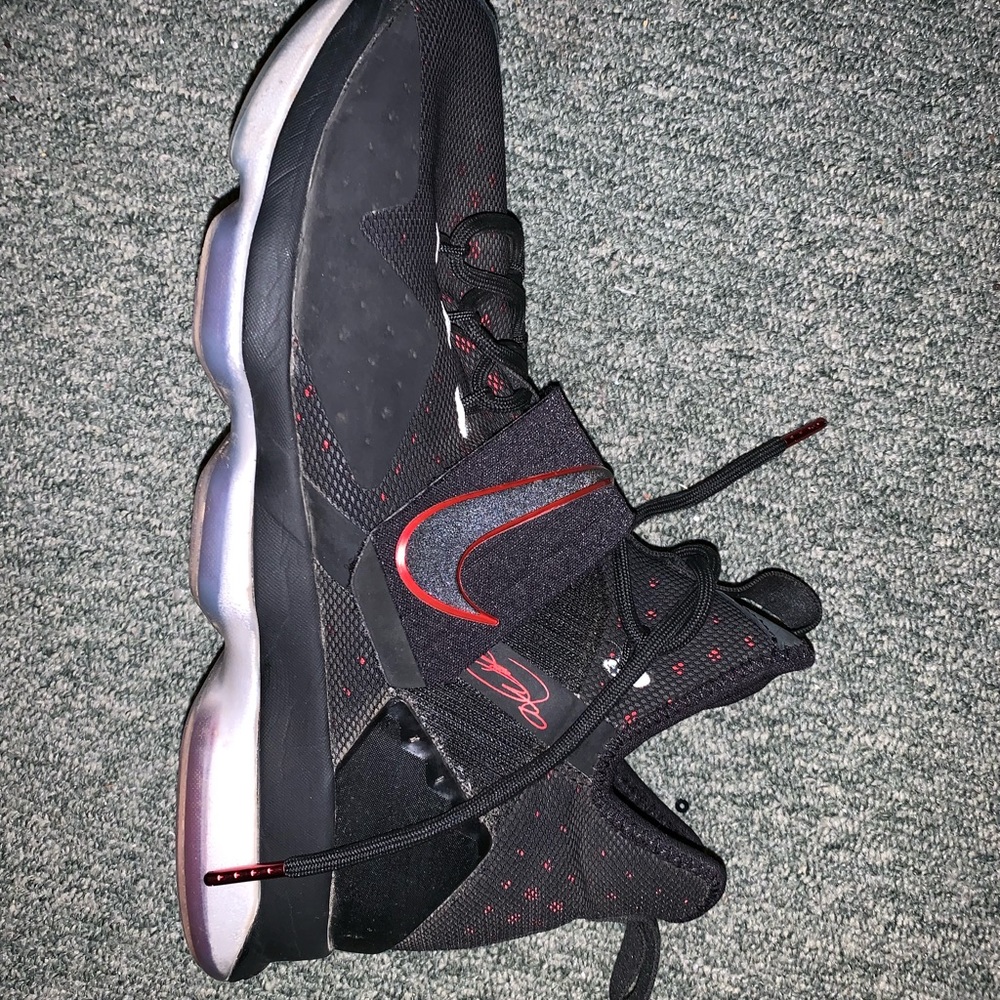 Black and red lebrons